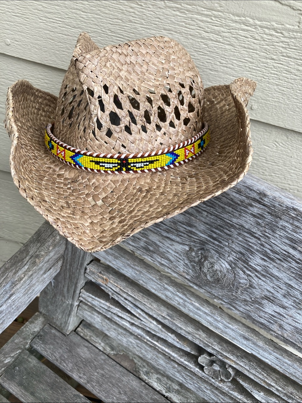 Beaded  Hat Band - adjustable